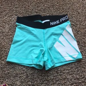Blue Nike Pro Shorts